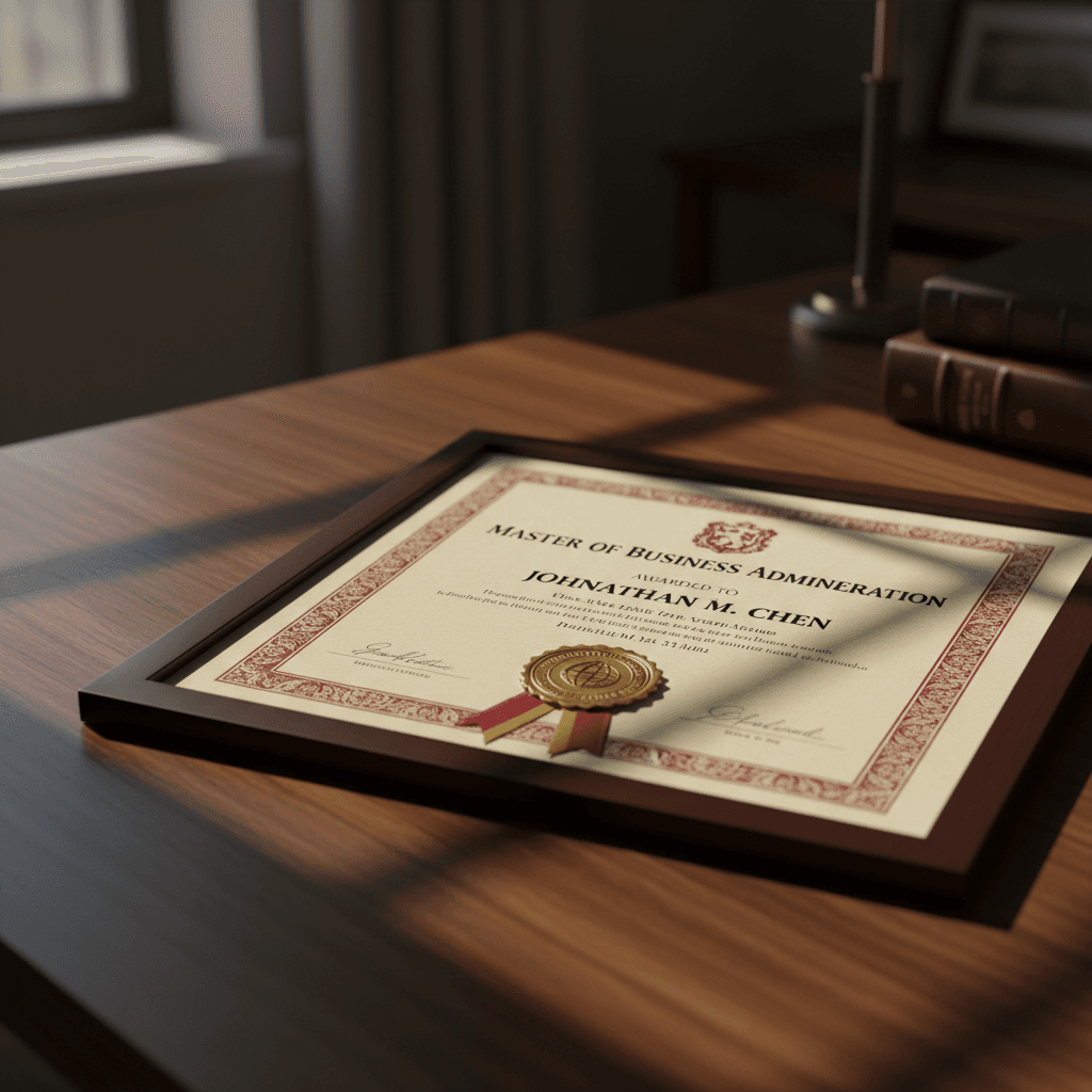 MBA in Marketing and Project Management degree certificate