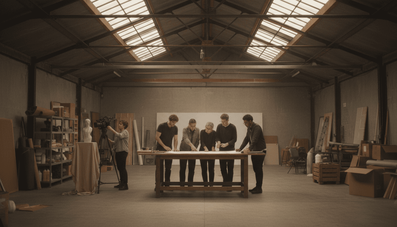 Diverse construction team collaborating on a job site in Sofia